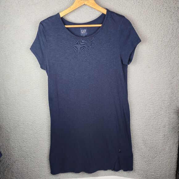 Gap Shift Dress M Navy Blue Minimalist Pullover Classic Essential Comfortable - Picture 9 of 9